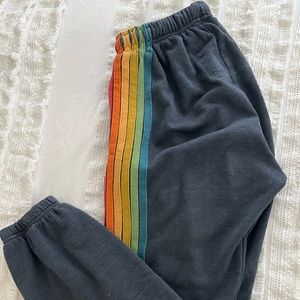 Aviator nation 5 STRIPE SWEATPANTS - navy Sz M